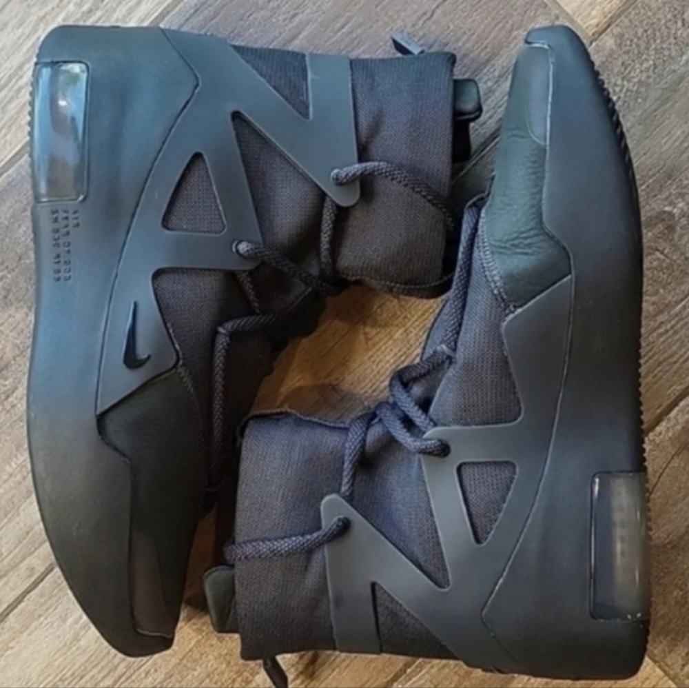Nike Air Fear of God 1 Triple Black Off Noir Suede Sneakers, Men's 6, W 7.5 - Picture 6 of 16